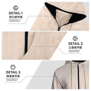 Sweat-shirt zippé à capuche doublé polaire pour homme, respirant, décontracté, automne-hiver, design isolant pour le maintien au chaud - Product Image 2