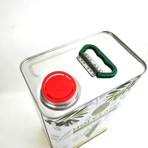 Bidon carré en métal de 5 L avec poignée pour huile d'olive, bidon vide de qualité alimentaire pour huile végétale comestible, impression personnalisée - Product Image 3