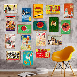 <span class=keywords><strong>Atelier</strong></span> bar mur décor métal signe Vintage cigares étain signe mur <span class=keywords><strong>plaque</strong></span> rétro tabac métal affiche cigarettes publicité affiches - Product Image 4
