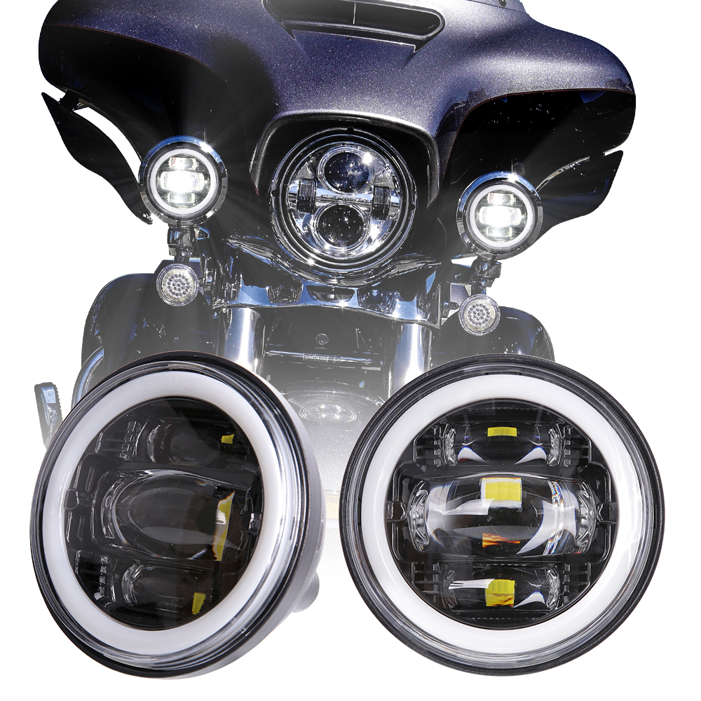 更新された 4.5 インチ LED フォグ ライト、DRL モーターサイクル LED