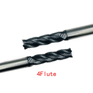 Fraise à dégrossir Bibo Hrc56 à 4 dents, revêtement nano noir, manche droit, pour acier - Product Image 5