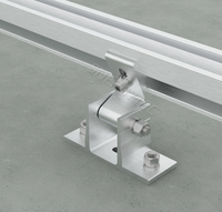 Système de fixation de panneaux solaires pour toiture, installation facile, surface galvanisée à chaud, toiture plate en béton