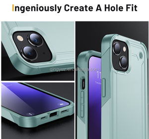 2024 nouveautés produits tendance 2 en 1 coque de téléphone PC pour <span class=keywords><strong>iPhone</strong></span> 14 Pro noir nouveaux accessoires mobiles - Product Image 2