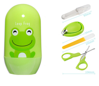 4 pièces mignon sécurité dessin animé bébé coupe-ongles ensemble pomme forme dessin animé nouveau-né sécurité bébé manucure pédicure ensemble enfants Kit de soin des ongles