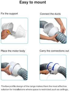 Garantie de remboursement Ventilateur de conduit en ligne à flux mixte Abs 150mm Installation facile <span class=keywords><strong>Prix</strong></span> direct d'usine OEM/ODM pris en charge - Product Image 3