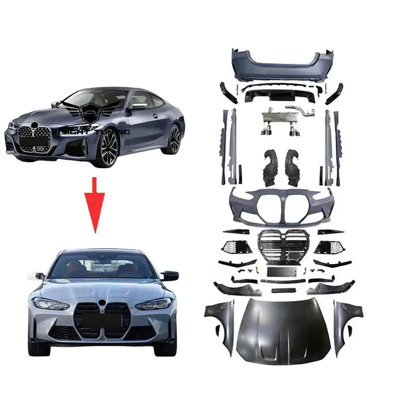 2020 באיכות גבוהה אביזרי רכב 4S אופנה פגוש מכסה המנוע בצד ברדס עבור bmw g22 עד g82 m4 רחבה גוף רחב