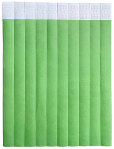 Green <b>Paper</b> Wristbands With Embossed <b>Pattern</b> Promotional Novelty Gifts for Tradeshow Giveaways - Product Image 1