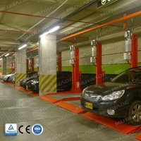 Système de stationnement vertical à double niveau 2700 kg, élévateur de stationnement à deux poteaux pour 2 voitures