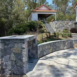 Không thường xuyên tự nhiên đen <span class=keywords><strong>Slate</strong></span> đá lát flagstone pavers cho ngoài trời bên ngoài cảnh quan nhà bếp phòng tắm - Product Image 5