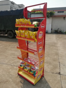 Tùy Chỉnh Siêu Thị Khuyến Mại Tầng Thường Vụ Bán Lẻ 5 Đẻ Kệ Dây Giỏ Đẻ Pop Up Khoai Tây Chip Hiển Thị Kệ - Product Image 2