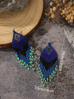 Boucles d'oreilles bohèmes à pampilles perlées, faites à la main, avec breloque oiseau, style ethnique, vente en gros, bijoux vintage rétro tendance pour femmes
