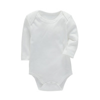 Populaire Combinaison Bébé Coton Couleur Unie Filles Garçons Manches Longues Nouveau-Né Body Vêtements