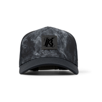 Gorra de Béisbol Clásica de 5 Paneles Personalizada de Alta Calidad, Logotipo Personalizado con Tela de Poliéster Negra Estampada, Gorra de Béisbol Impermeable