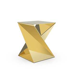 Mesa Auxiliar Metálica de Lujo en Forma de Z, OEM/ODM, Acero Inoxidable de Alta Calidad, Personalizable, Moderna y Minimalista - Product Image 1