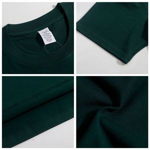 T-shirts personnalisés en coton 100% pour hommes, à manches courtes, en tissu tricoté, respirants et unis, avec logo sur mesure - Product Image 3