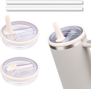 Cubierta de vaso a prueba de fugas 2024, vaso de repuesto reutilizable, tapa de paja abatible apta para Stanley <span class=keywords><strong>Quencher</strong></span> 40 oz - Product Image 1