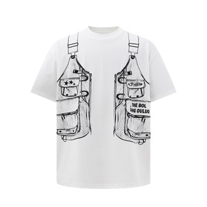 <span class=keywords><strong>Camiseta</strong></span> de manga corta para hombre con estampado personalizado, estilo urbano, oversize, holgada, informal, de verano - Product Image 1