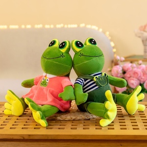ลิซ่าของเล่นตุ๊กตากบคู่น่ารัก, ตุ๊กตาผ้าฝ้ายออร์แกนิกของเล่นนุ่มยัดไส้เล็บเครื่องของขวัญวันเกิด - Product Image 1