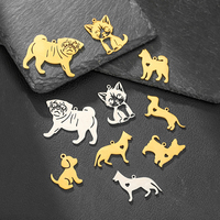 Pendentif personnalisé en acier inoxydable pour chien ou chat, hypoallergénique, résistant à l'eau, bijoux mignons et élégants