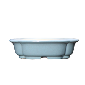 Maceta de Cerámica Inspirada en el Zen, Acabado Verde Glaseado Agrietado, Estilo Chino, Maceta de Escritorio - Product Image 5