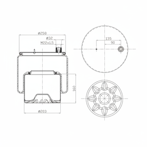 Soffietti, Sospensioni Pneumatiche Adatte per MERCEDES-BENZ 289.1.481 Molle ad Aria - Product Image 1