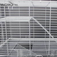 NOMOY PET Nouvelle cage pour hamster en maille de fer à 2 étages et en verre trempé NX-39