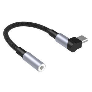 Adaptateur audio USB-C 90 degrés DAC 2026 – Convertisseur de câble audio <span class=keywords><strong>jack</strong></span> 3,5 mm femelle vers Type C mâle pour casque - Product Image 1