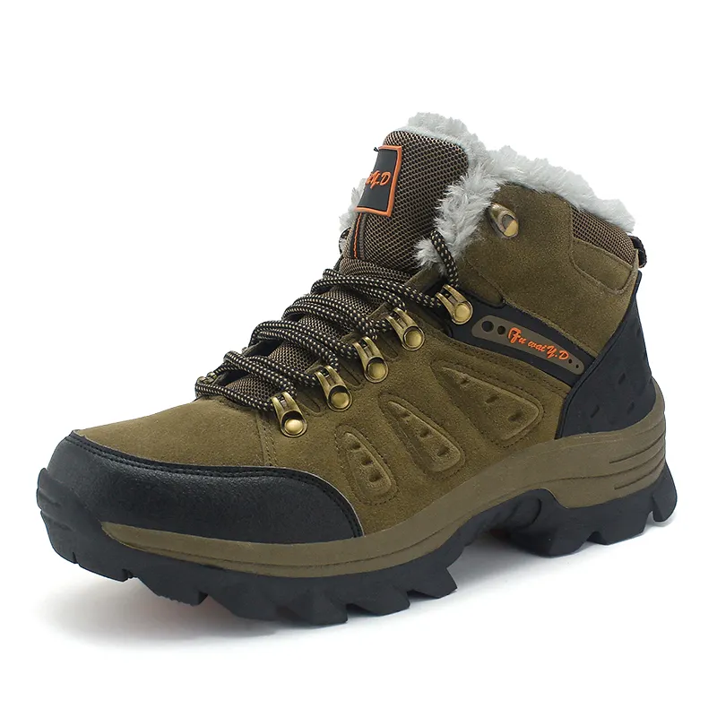 New Newest Men's Anti-Slip Ankle Hiking Shoes Winter Rubber Boots Outdoor Sneakers