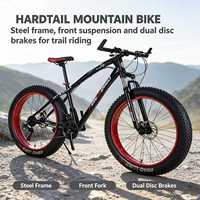 Vélo de Neige en Gros 20-26 Pouces 21/24 Vitesses avec Frein à Disque Confortable en Alliage d'Aluminium et Cadre en Acier Pneu Large 2.12