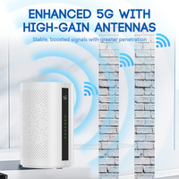 Precio de fábrica módem 5g Sim OEM 5G SA NSA SIM hogar inalámbrico 5g MT7981B Chipset Openwrt Router Gigabit RJ45 Wifi6 interior CPE