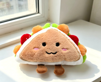Nouveau design Porte-clés pizza en peluche amusant, Pendentif de sac à dos en peluche, Jouet pizza mignon pour machine à griffes, Jouet en peluche pas cher