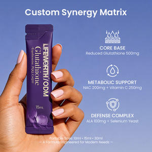 Complément alimentaire liposomal de glutathion Lifeworth <span class=keywords><strong>en</strong></span> sachets compressibles avec <span class=keywords><strong>vitamine</strong></span> E et huile MCT pour la santé de la peau, des cheveux et des ongles - Product Image 5