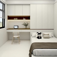 Rénovation personnalisée de toute la maison, chambre d'enfant, chambre à coucher, bureau avec lit tatami et armoire en bois