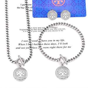 Recién Llegado, Juego de Joyería de Acero Inoxidable Chapado en Oro de 18k con Circonita, Joyería de Diseño de Lujo, Marca de Joyería para Mujer - Product Image 4