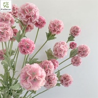 Nieuw Ontwerp 5 Koppen Scabiosa Zaadpod Kunstzijde Bloemen Fleur Artificielle Bloemdecoratie