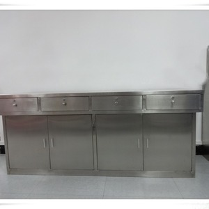โต๊ะปฏิบัติการในห้องปฏิบัติการสเตนเลสสตีล Joyful Abundance รุ่น SLV0D4024-1 พร้อมลิ้นชักและตู้เก็บของสำหรับงานทางการแพทย์ - Product Image 1