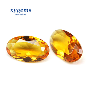 Pierre précieuse <span class=keywords><strong>en</strong></span> <span class=keywords><strong>verre</strong></span> de forme ovale de couleur jaune topaze imitation <span class=keywords><strong>diamant</strong></span> - Product Image 2