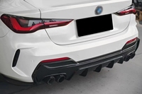 Diffuser Bumper belakang serat karbon gaya 3D, Kit bodi karbon asli untuk BMW 4 Series G22 2020 +