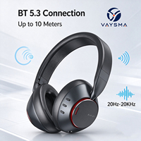 Casque sans fil ANC supra-auriculaire en gros, Bluetooth 5.3, structure rotative et pliable, jusqu'à 34 heures d'autonomie, prise en charge du logo personnalisé