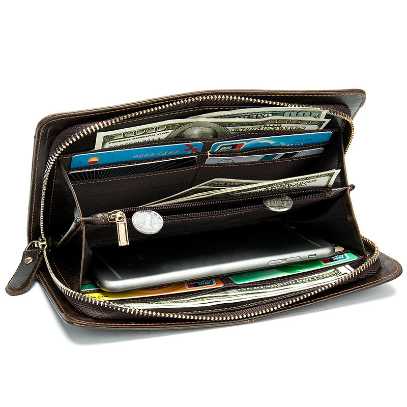 Cartera Magsafe WACCET Cartera Hombre Cuero Autentico Billetera