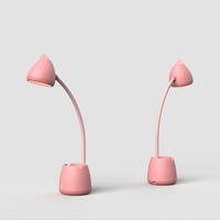 Lampe de bureau LED à commande tactile 3 CCT avec support pour téléphone et porte-stylo, lampe d'étude réglable pour le soin des yeux, pour le bureau et la maison