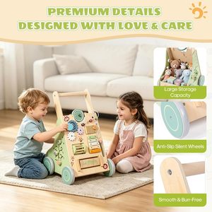 Andador de Madera Multifuncional Personalizado para Bebés, Juguete de Empujar y Tirar para Desarrollo Temprano - Product Image 6