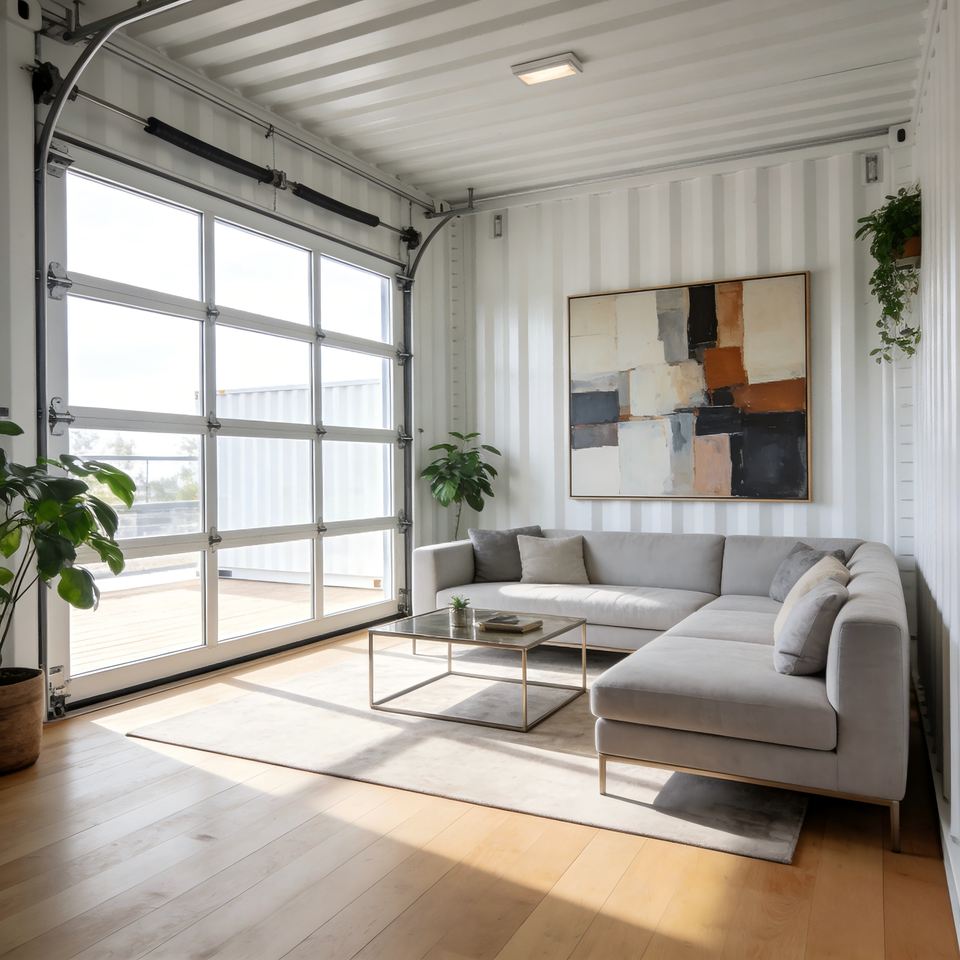 Solar-Powered 40ft Steel Container House Sandwich Panel Design for ...