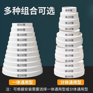 Abs Exhaust Duct Reducer Ring Clamp Connection Round Adapter For Range Hood Low Pressure Fan Easy Installation - Product Image 4