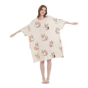 Comoda <span class=keywords><strong>Camicia</strong></span> da <span class=keywords><strong>Notte</strong></span> Personalizzata per Donna, Vestito da <span class=keywords><strong>Notte</strong></span> in Modal Plus Size con Maniche Corte e Tasche, Morbida <span class=keywords><strong>Camicia</strong></span> da <span class=keywords><strong>Notte</strong></span> in Maglia - Product Image 6