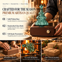 Diffuseur d'huiles essentielles sans eau en verre haut de gamme Noël 2026 – Cadeau de fêtes, aromathérapie, air froid, silencieux, éclairage LED artistique