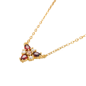 Collar con Colgante de Plata de Ley S925 CANNER, Diseño Creativo y Versátil con Zirconia de Color Blanco Humo y Rosa - Product Image 1
