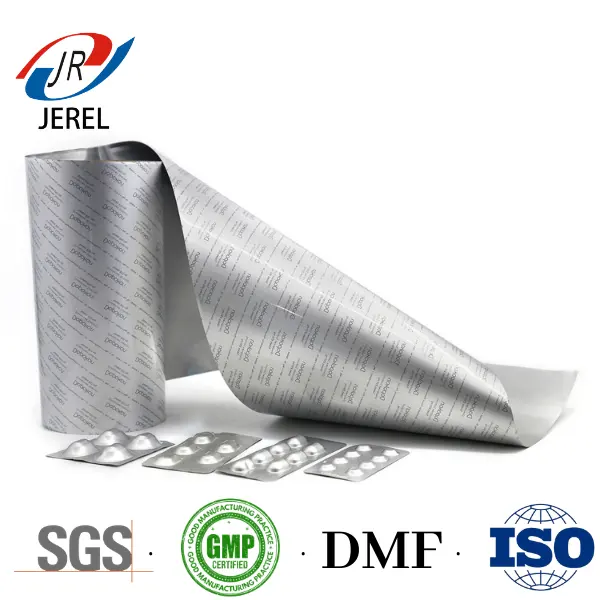JEREL Drugs and Pills Packaging Material Alu Alu Blister Foil