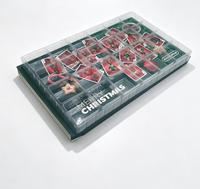 Cajas de Regalo de Calendario de Adviento con Puertas Desprendibles, Hechas con Materiales Reciclados Ecológicos, Personalizadas para la Cuenta Regresiva Navideña