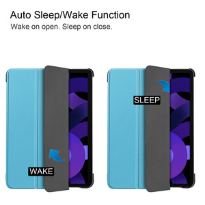 <span class=keywords><strong>Smart</strong></span> Caster PC cứng trifold bảo vệ bìa cho iPad Air 6 5 4 Pro 11 A16 10 2024 <span class=keywords><strong>2025</strong></span> 10.9 vỏ mỏng đứng PU da trường hợp - Product Image 5